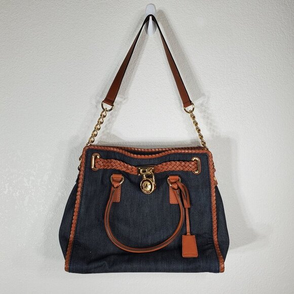 Michael Kors Handbags - Michael Kors - Whipped Hamilton Tote Women BAG Contrast Leather Accents